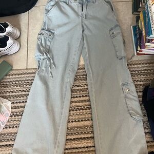 Pacsun Light Gray Cargo Pants